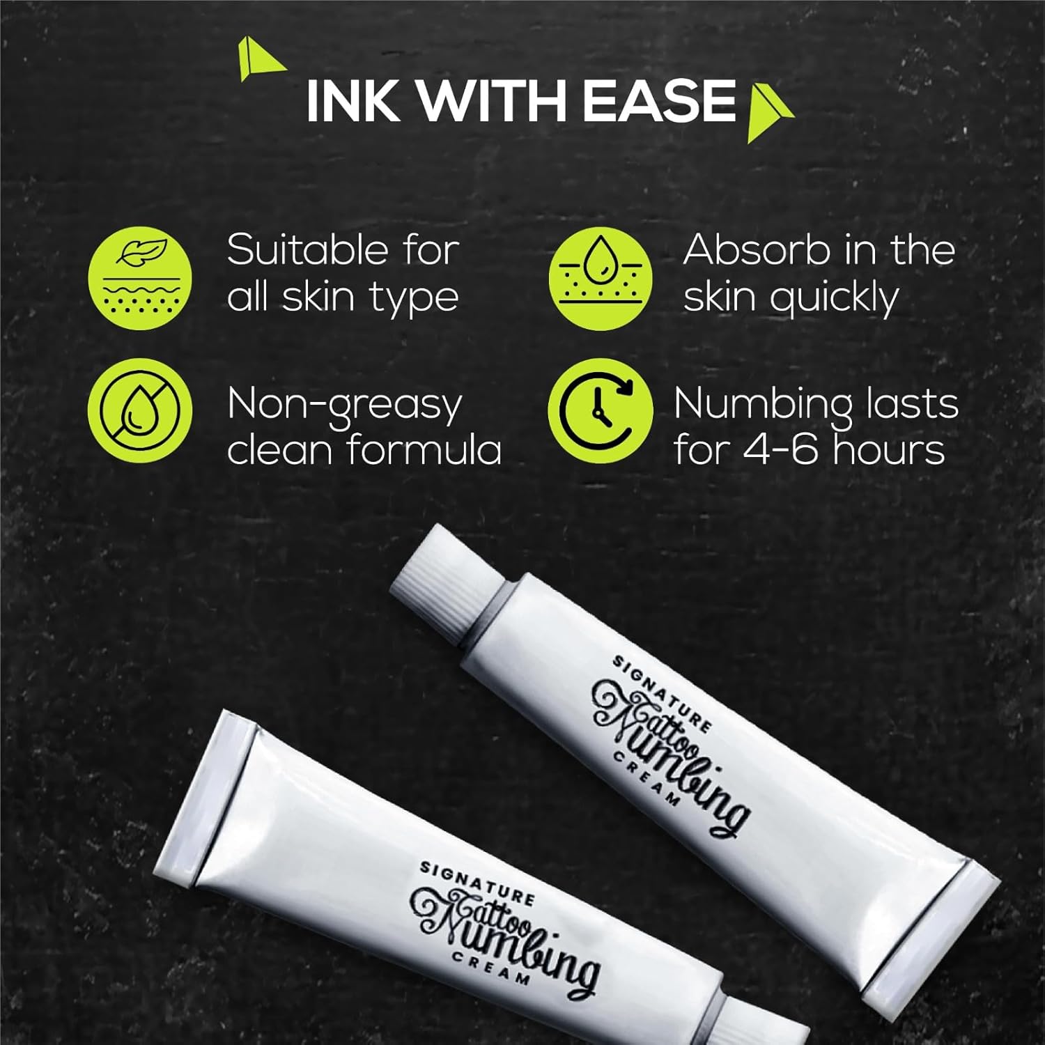 Signature Tattoo Numbing Cream Pack of 2 - (10g) (0.35 oz) + 1 Free (For Today Only)